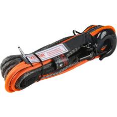 Black Winches VEVOR inch 50ft Synthetic Winch Rope Winch Line Cable 10000