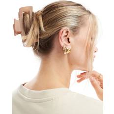 Pieces XL Rectangle Hair Claw Clip In Neutral