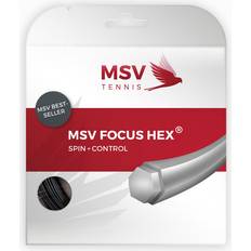 Blanco Cuerdas de tenis MSV Focus-HEX Sets Individuales 12m Blanco blanco