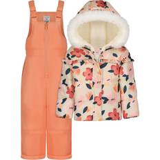 Florals Overalls Children's Clothing Carter's Little Girls Winter Snowsuit Floral