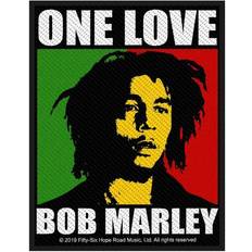 Polyester Fabrics Bob Marley Bob Marley One Love Patch Fabrics Black