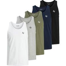 Hombre - Multicolor Camisetas de tirantes Jack & Jones Joseph 5 Pack Vest Tops Mens