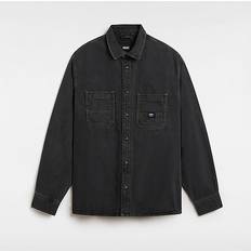 Vans Shirts Vans Stevens Denim Long Sleeve Woven Hemd pavement washe Herren Schwarz, Größe