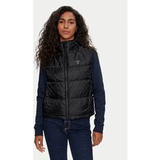 Guess Vrouw Vesten Guess 4G Logo Padded Vest - Zwart