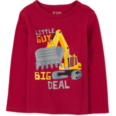 Tops The Children's Place Baby And Toddler Boys Big Deal Graphic T-Shirt 18-24 Wagon Red 100% Cotton