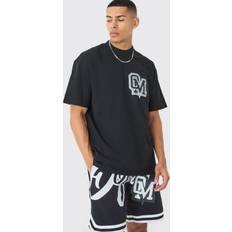 Boohoo Överdelar boohoo Mens Basketball T-shirt And Short Set - Black