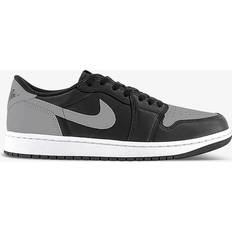 Nike Air Jordan 1 Trainers Jordan Mens Black Grey White Air Low Leather Low-top Trainers BLACK GREY WHITE