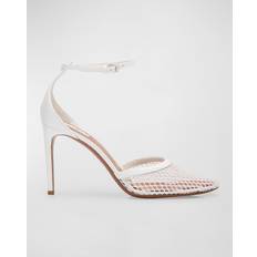 Alaïa AlaÃ¯a Leather-trimmed mesh pumps white US 12