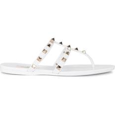 44 ½ Sandalias de tacón Valentino Garavani Women's Summer Rockstud Pvc Thong Sandals