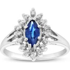 Louis Creations Louis Creations RL2113SD-7 0.20 CTW Diamond & Sapphire Ring, 14K Gold