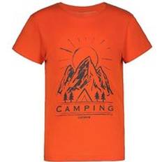 Kids Crew Neck Printed T-Shirt Orange