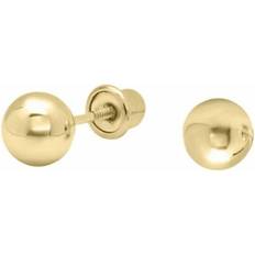 Precious Stars Jewelry 14kt Yellow Gold 2mm Ball Stud Screwback Earrings