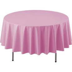 Party Table Decorations Party Essentials ValuMost Round Plastic Table Cover Available in 16 Colors, 84" Pink