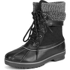 Dream Pairs Women's Monte_01 Black Mid Calf Winter Snow Boots