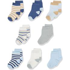 Blue Socks Touched By Nature Organic Cotton Socks, Tan Lt. Blue, 6-12 Months