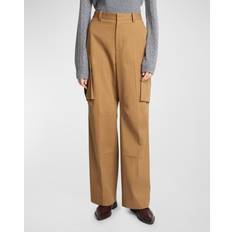 Cargohosen - Rot Victoria Beckham Tan Relaxed Cargo Trousers tobacco