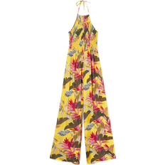 Desigual Tropical Halter Neck Jumpsuit - Yellow