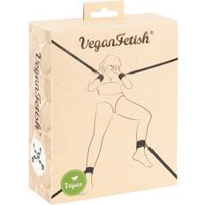 Beige Handschellen & Leinen Vegan Fetish Bondage Bed Restraint Set Beige