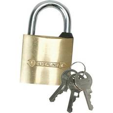 Security Silverline 20mm Brass Padlock & 3 Brass Keys