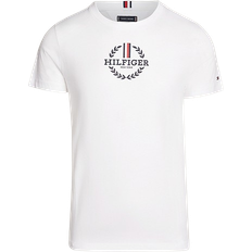 Tommy Hilfiger Global Stripe Archive Crest Logo Slim T-Shirt - White