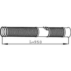 Avgassystem Avgasrör DINEX 68277