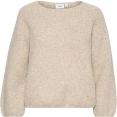 Saint Tropez Wool Pullover In Grey More Melange