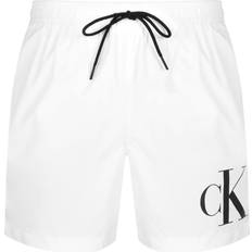 Calvin Klein Men Swimming Trunks Calvin Klein CK Monogram Drawstring Swim Shorts - Pvh Classic White