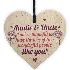 Multicoloured Wall Decor Red Ocean Auntie Uncle Thank You Love Sign Wall Decor