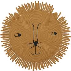 Brown Rugs OYOY Mara Lion Rug Ø36.6