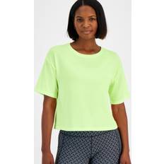 Macy's Tops Macy's Id Ideology Women's Relaxed-Fit Short-Sleeve T-Shirt, Created for Sunny Lime