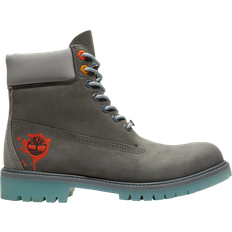 Gray - Men Lace Boots Timberland 6" Premium Graphic Hip Hop - Grey/Multi