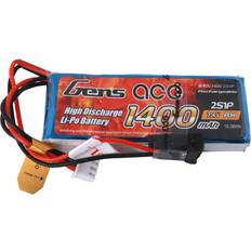 Battery RC Accessories Gens Ace Li-Po 2S 7.4V 1400mAh Rx with JR G2S1400-RX