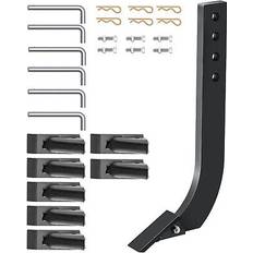 VEVOR Box Blade Shank, 18" Scarifier Shank, 4 Hål Box Scraper Shank, Ripper Shank med avtagbara avsmalnande tänder och stift, justerbar skaft för utbyte, grävning, plöjning, 6 st