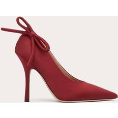 Valentino Garavani Red Heels & Pumps Valentino Garavani NITE-OUT SATIN PUMP MM Woman MAROON