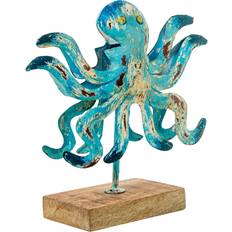 Pyntefigurer Alexandra House Living Blue Iron Octopus Figurine