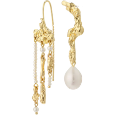 Moon Earrings - Gold/Pearls