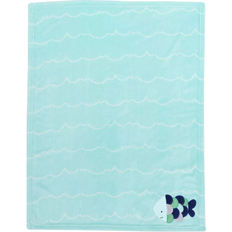 Blue Baby Nests & Blankets Lambs & Ivy Baby Nautical Fish Luxury Coral Fleece Blanket