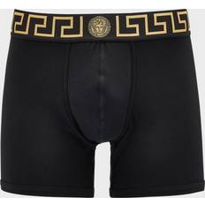 Versace Underwear Versace Men's Organic Cotton Greek Key Boxer Briefs A80G BLACK GOLD GREEK KEY 2X-Large