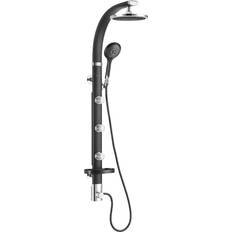 Exposed Valves Shower Systems Pulse ShowerSpas Bonzai 1017 (1017-B) Black, Chrome, Silver