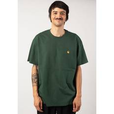 Gold - Man T-shirts Carhartt WIP Chase Logo T-Shirt - Green