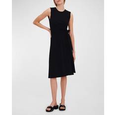 ATM Anthony Thomas Melillo High Torsion Cotton Sleeveless Midi Dress