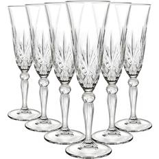 Champagne Glasses RCR Melodia Champagne Glass 16cl 6pcs