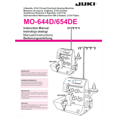 mo-644d 654de overclock sewing machine operator manual reprinted comb bound