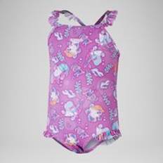 Speedo Baddräkter Speedo Girls' Digital Frill Thinstrap Swimsuit - Pink