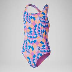 Speedo Baddräkter Speedo Kids Printed Medalist Swimsuit - Kiwi Pink