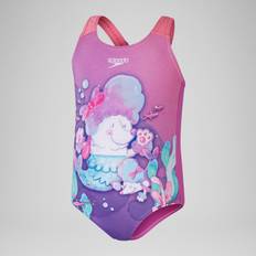 Pink Bathing Suits Speedo Girls' Digital Printed Swimsuit - Pink