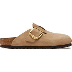 Birkenstock 43 Slippers Birkenstock Boston Big Buckle Nubuk - Sandcastle Beige