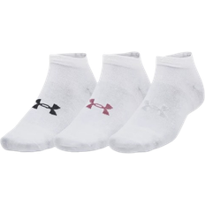 Under Armour Fitness & Gym Socks Under Armour Essential Low Socks 3-Pack Unisex - White/Pink Elixir