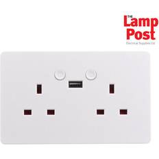 Timeguard wftwsusb wi-fi 2 gang double smart wall plug socket & usb alexa google