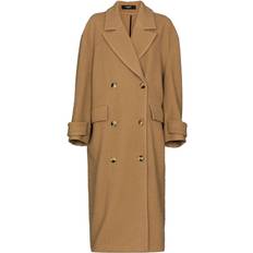 Amiri Coats Amiri double-breasted wool coat women Wool/Cupro Brown